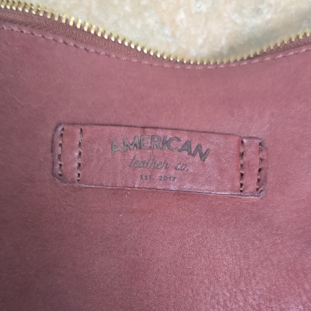 American Leather Crossbody Bag in Distressed Brown - Picture 3 of 4